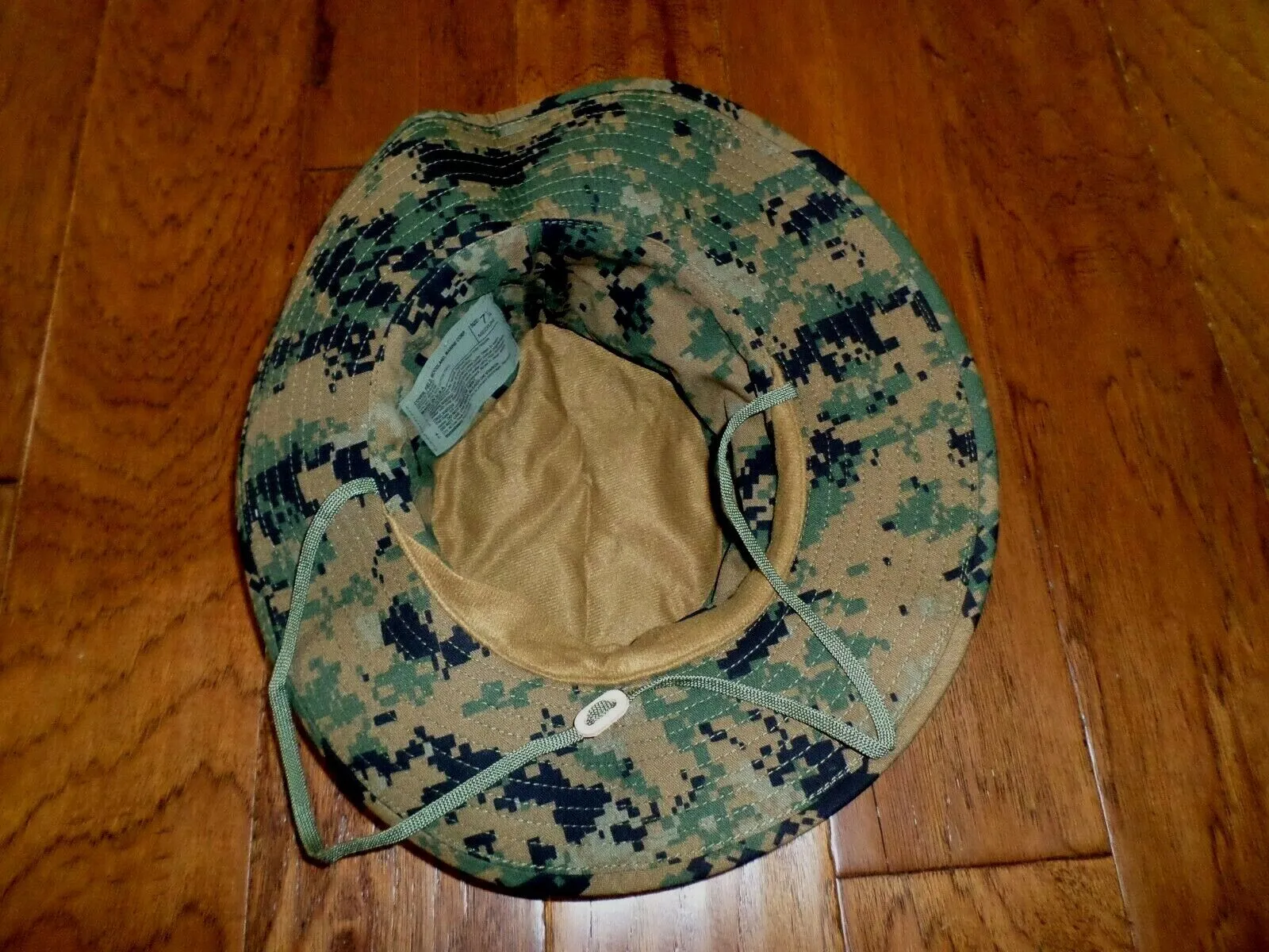 MARINE CORPS BOONIE HAT  DIGITAL WOODLAND CAMOUFLAGE NO EGA  XL 7 3/4 USA MADE