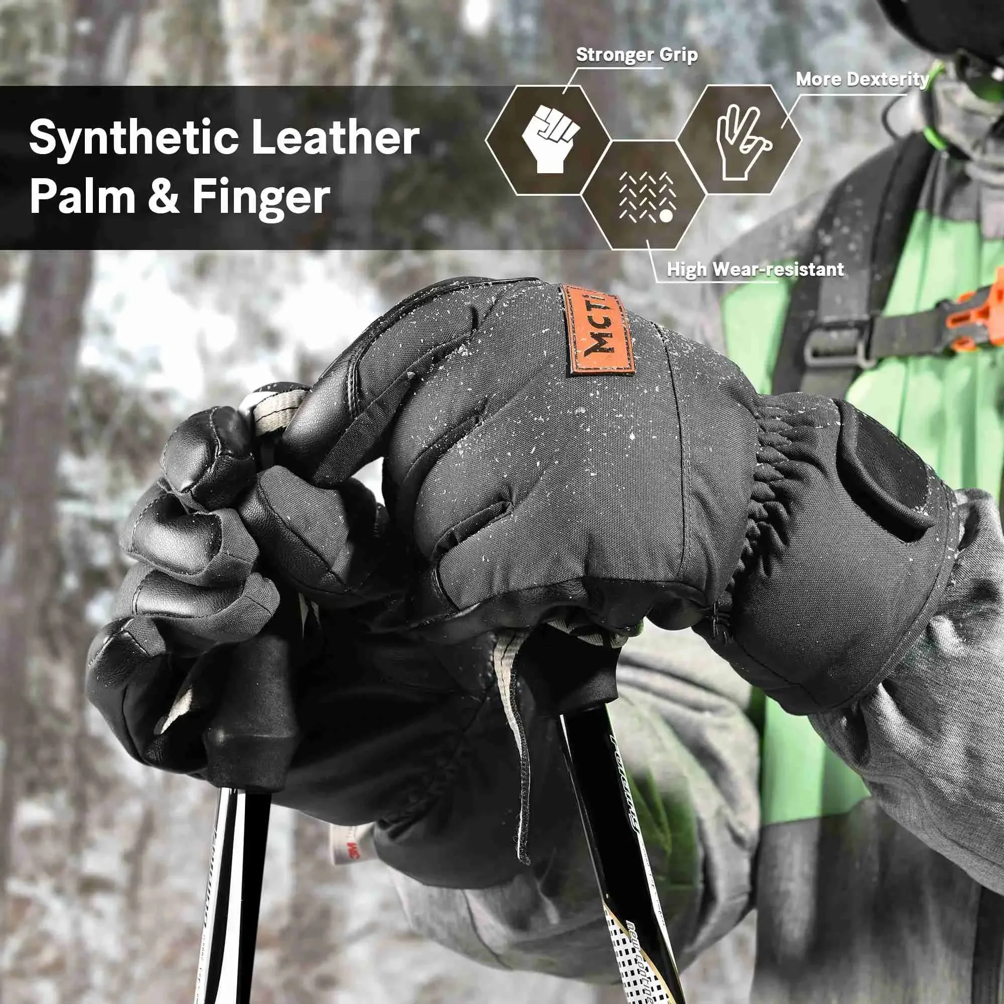 MCTI Lightweight & Warm Men's Cold Weather Gloves | Breathable & Waterproof