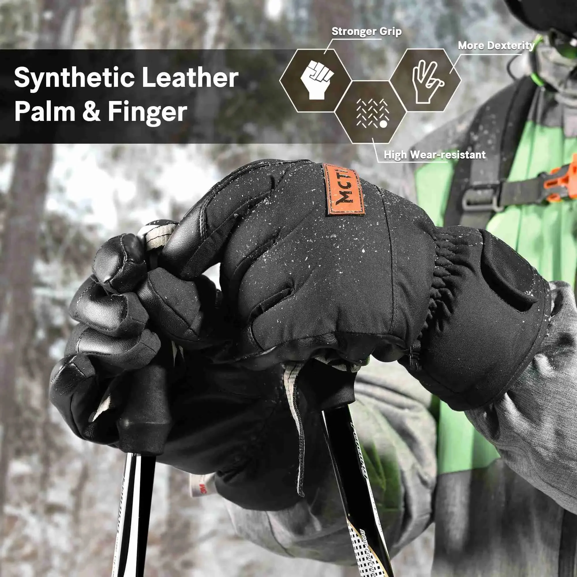 MCTI Lightweight & Warm Men's Cold Weather Gloves | Breathable & Waterproof
