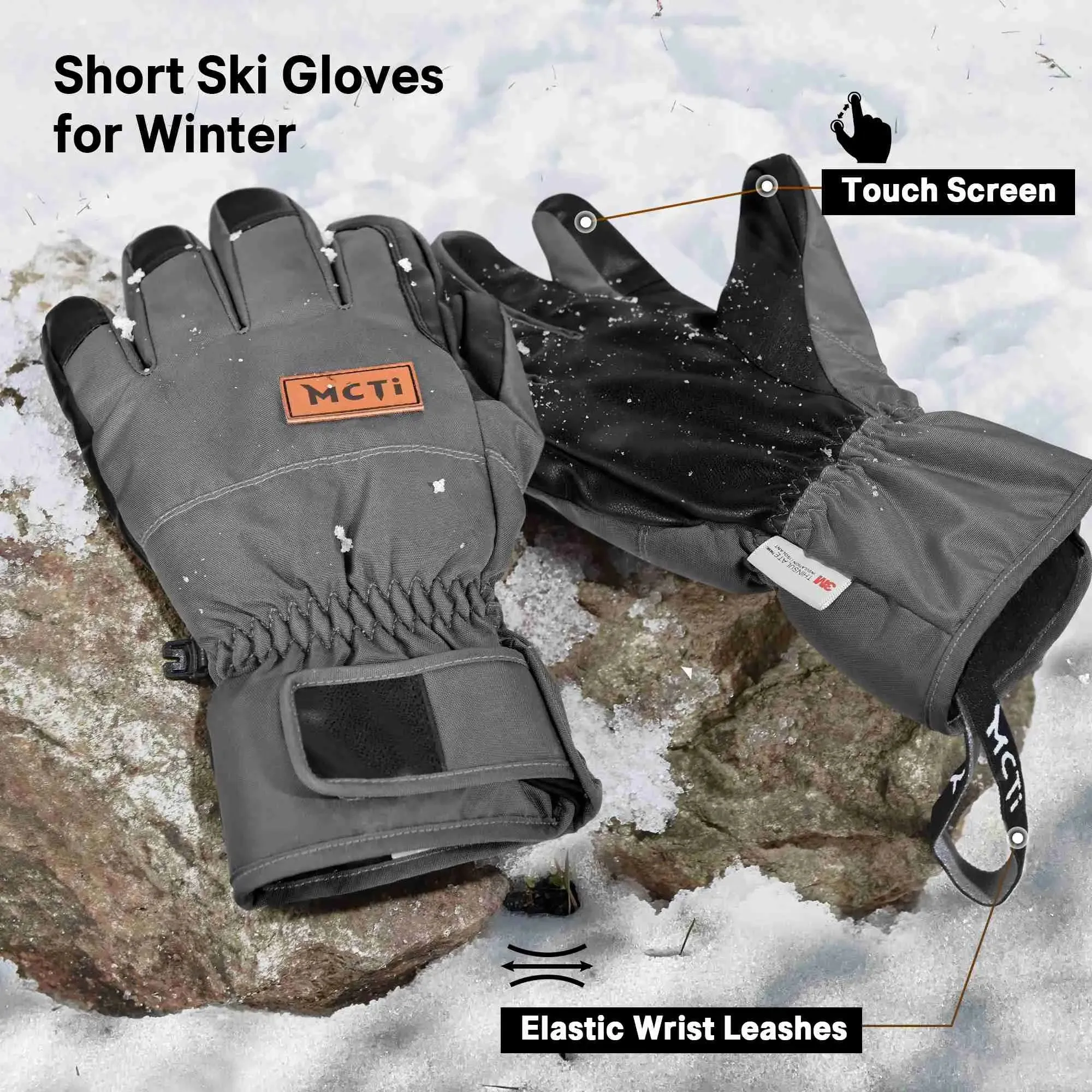 MCTI Lightweight & Warm Men's Cold Weather Gloves | Breathable & Waterproof