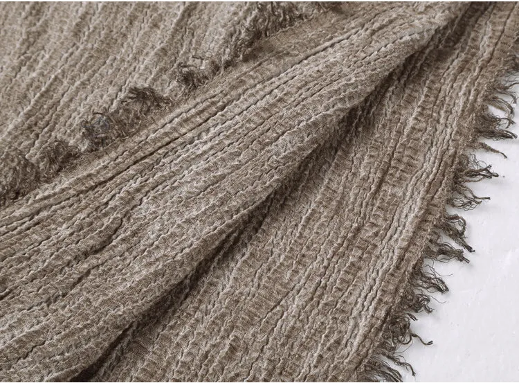 Men's Autumn/Winter Retro Soft Linen Scarf