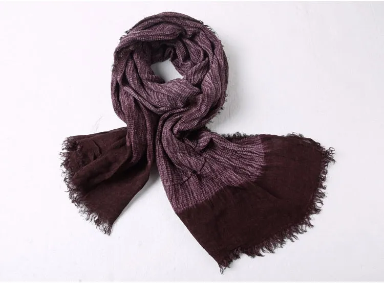 Men's Autumn/Winter Retro Soft Linen Scarf