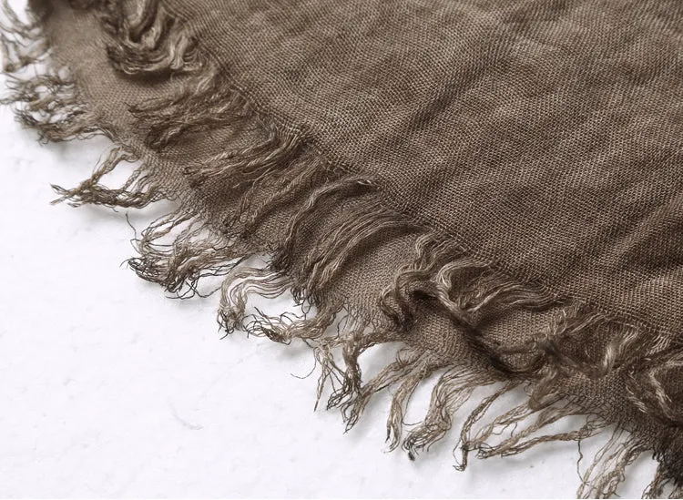 Men's Autumn/Winter Retro Soft Linen Scarf