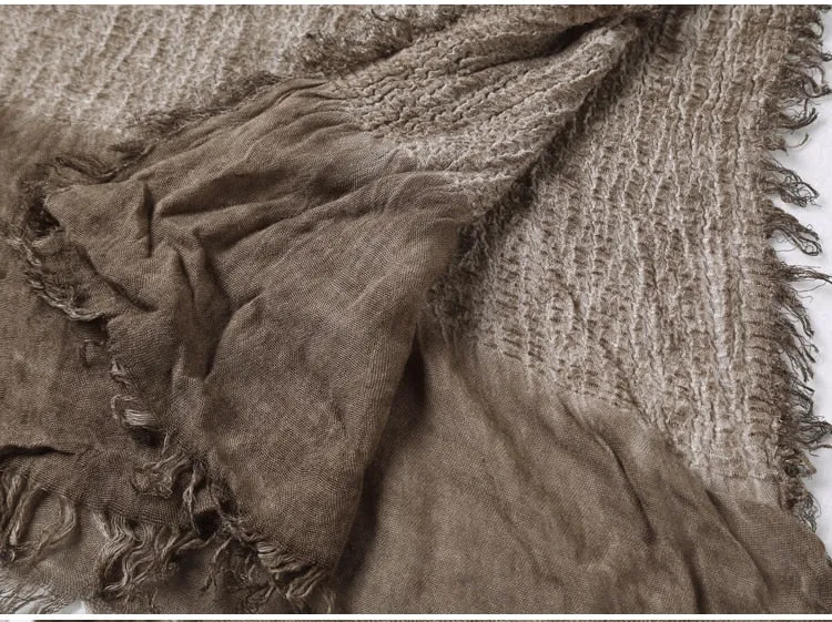 Men's Autumn/Winter Retro Soft Linen Scarf