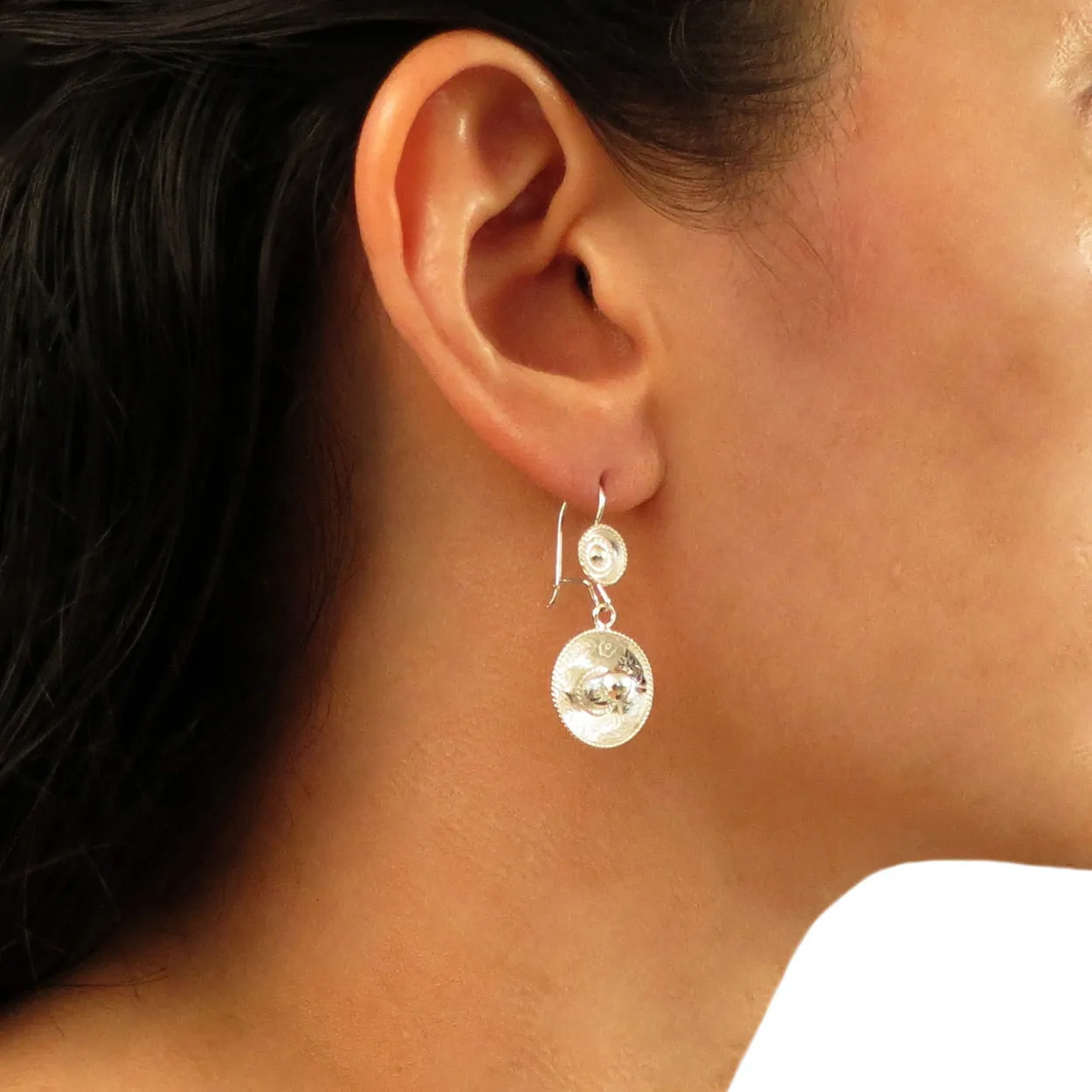Mexican Sombrero 925 Sterling Silver Drop Earrings