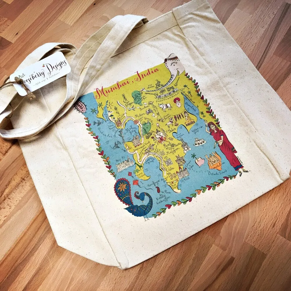 Mumbai City Map Tote