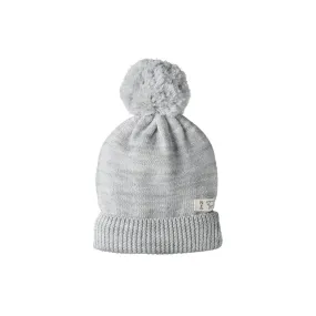Nature Baby - Alpine Pom Pom Beanie - Light Grey Marl