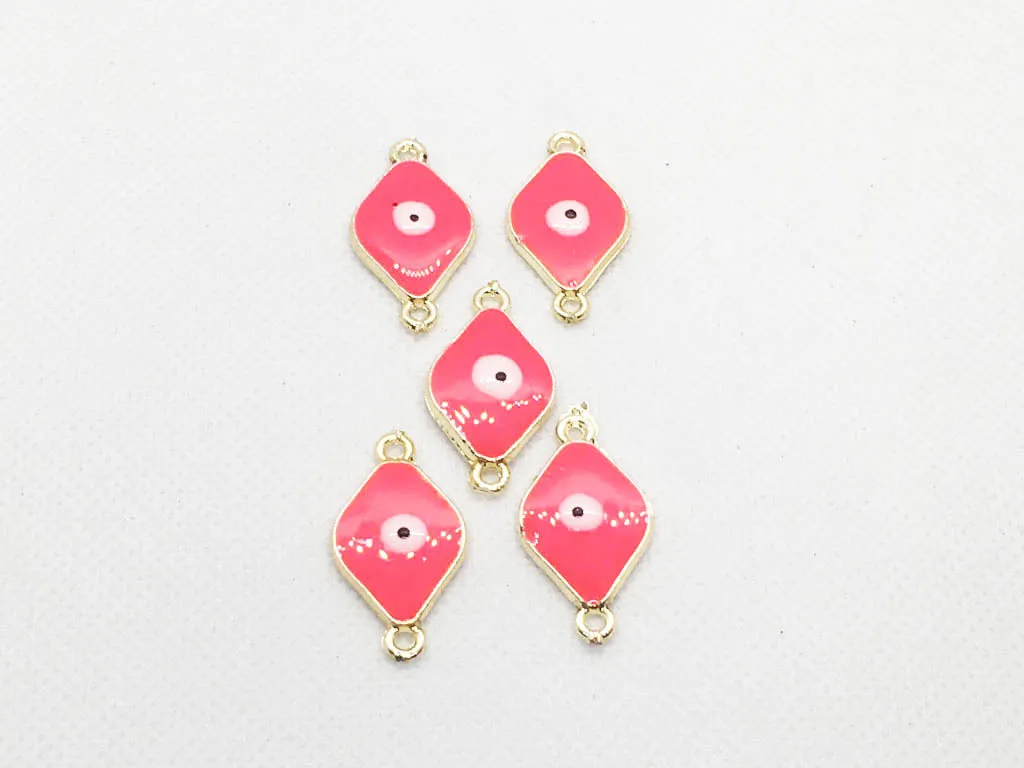 Neon Pink Evil Eye Designer Charms