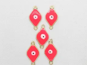 Neon Pink Evil Eye Designer Charms