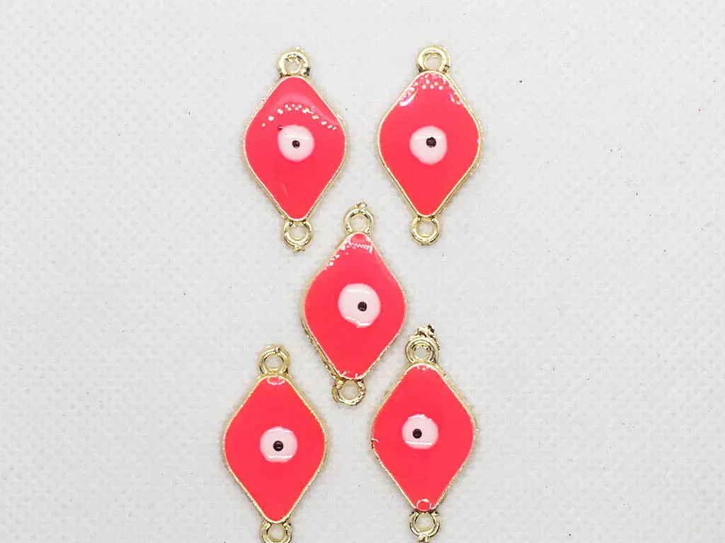 Neon Pink Evil Eye Designer Charms