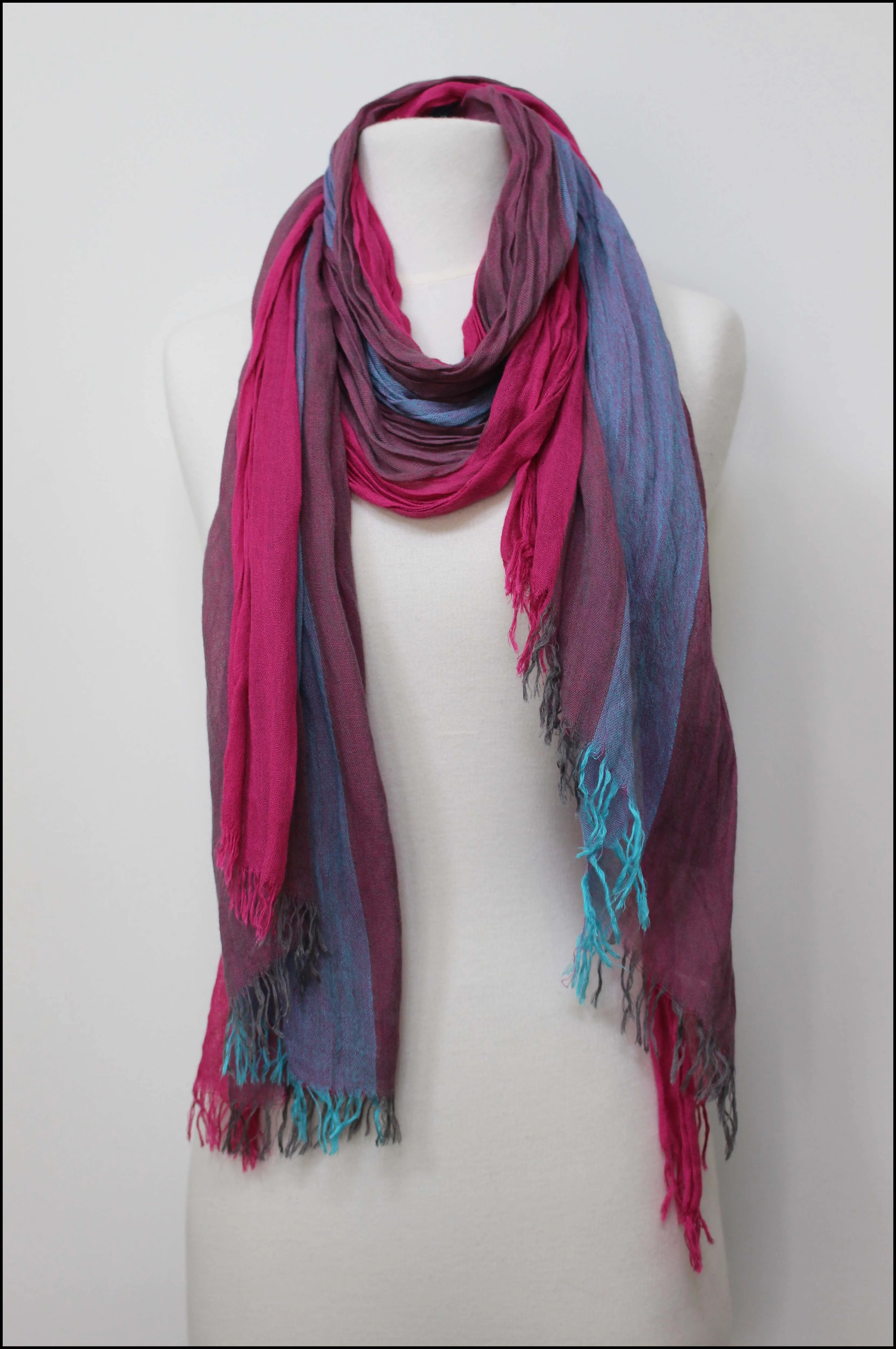 Ombre Multi-stripe Scarf