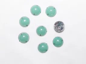 Pastel Green Circular Plastic Stones - 14 mm
