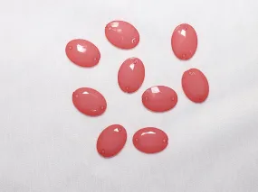 Pastel Peach Designer Oval Plastic Stones -18x13 mm