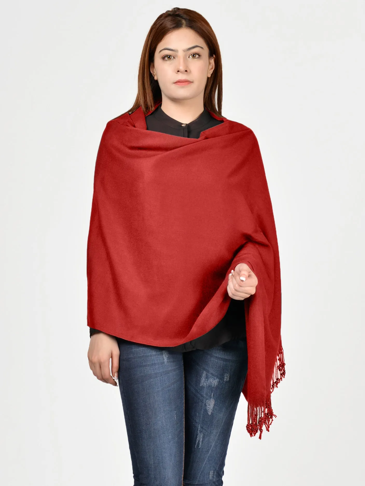 Pearl Shawl - Bright Red