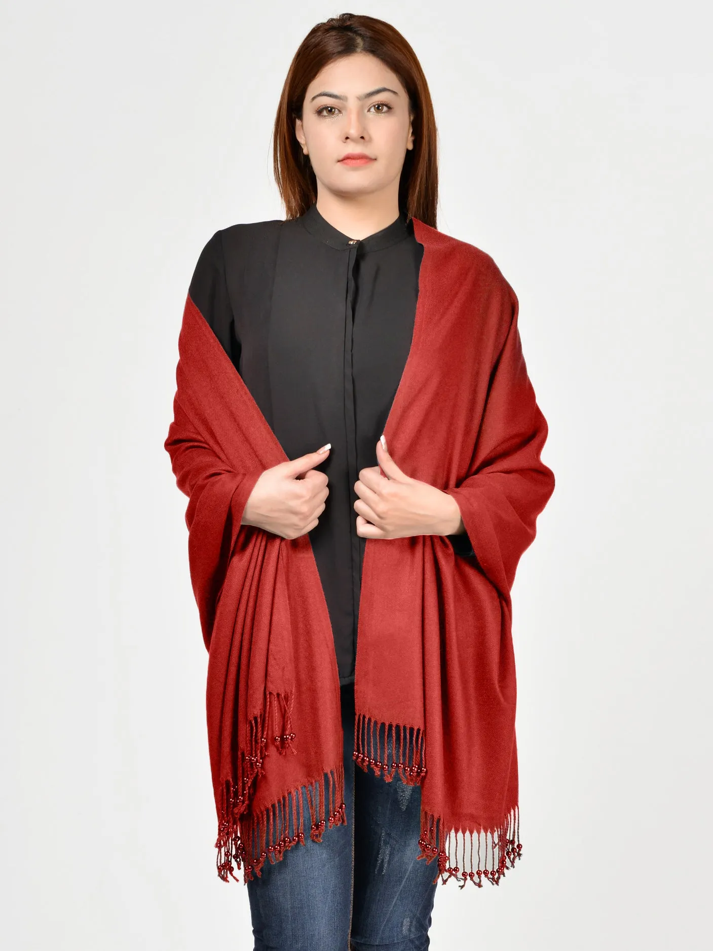 Pearl Shawl - Bright Red