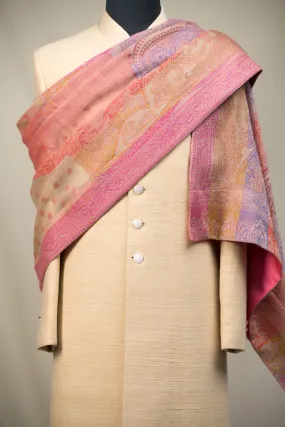 Pink Stole With Paisley Graphic