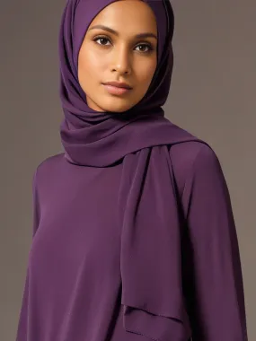 Plum Georgette Soft scarf