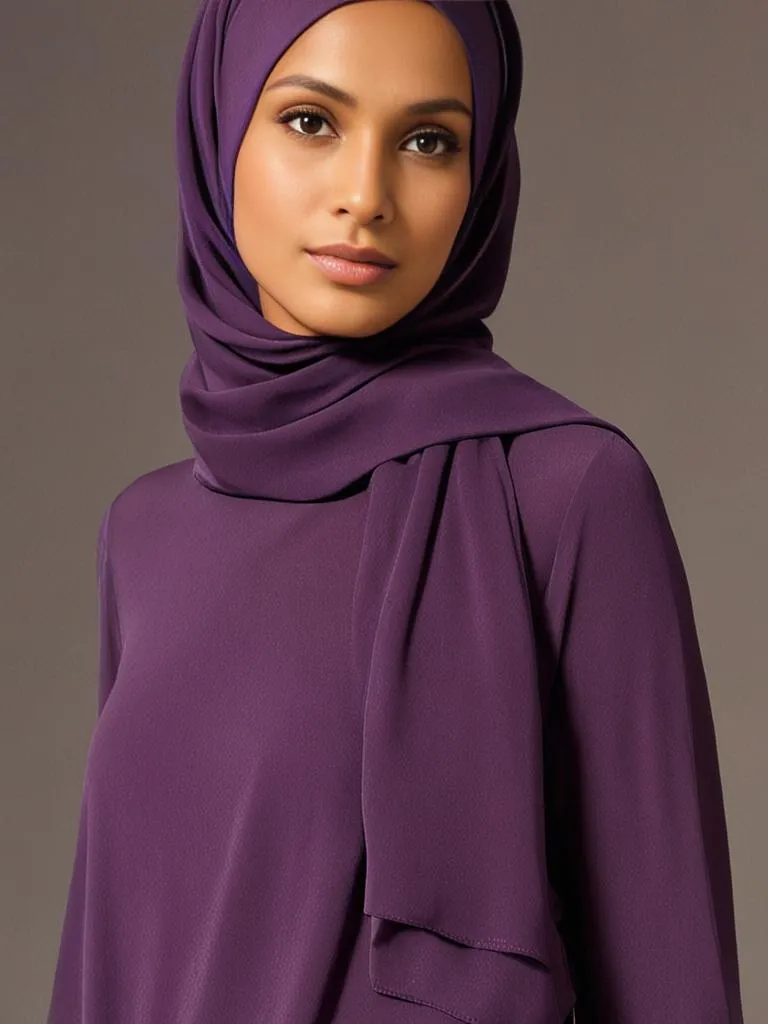 Plum Georgette Soft scarf
