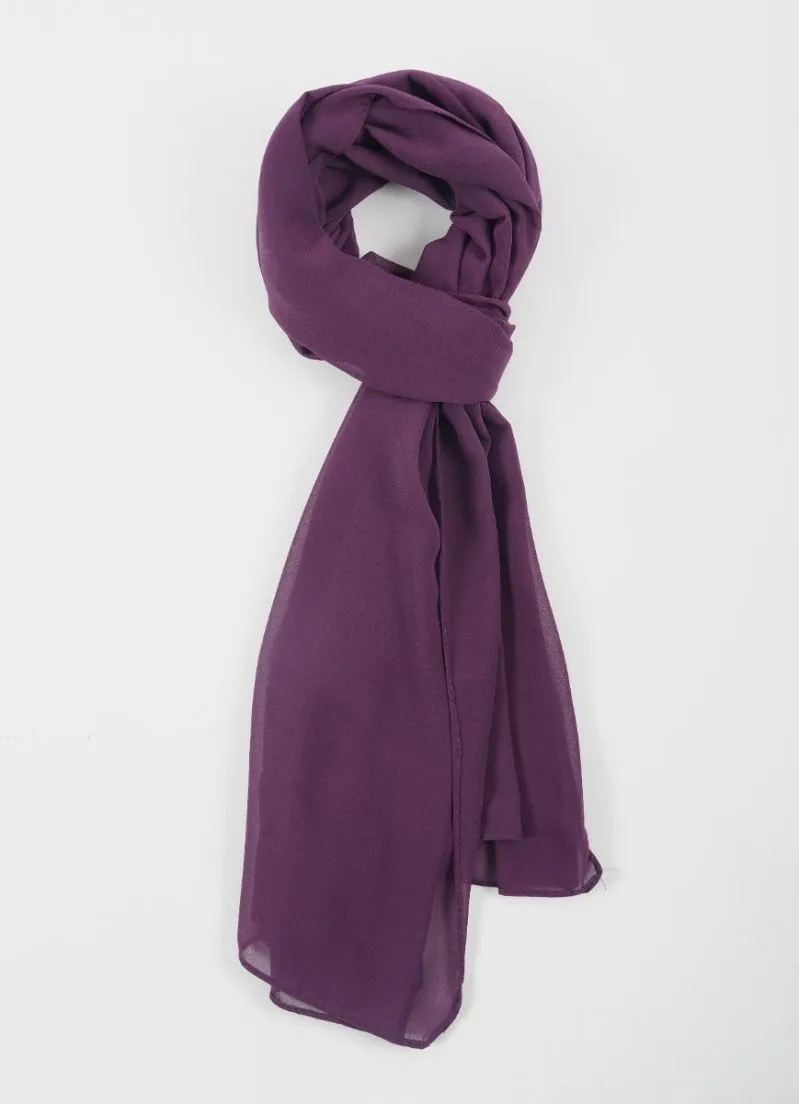 Plum Georgette Soft scarf