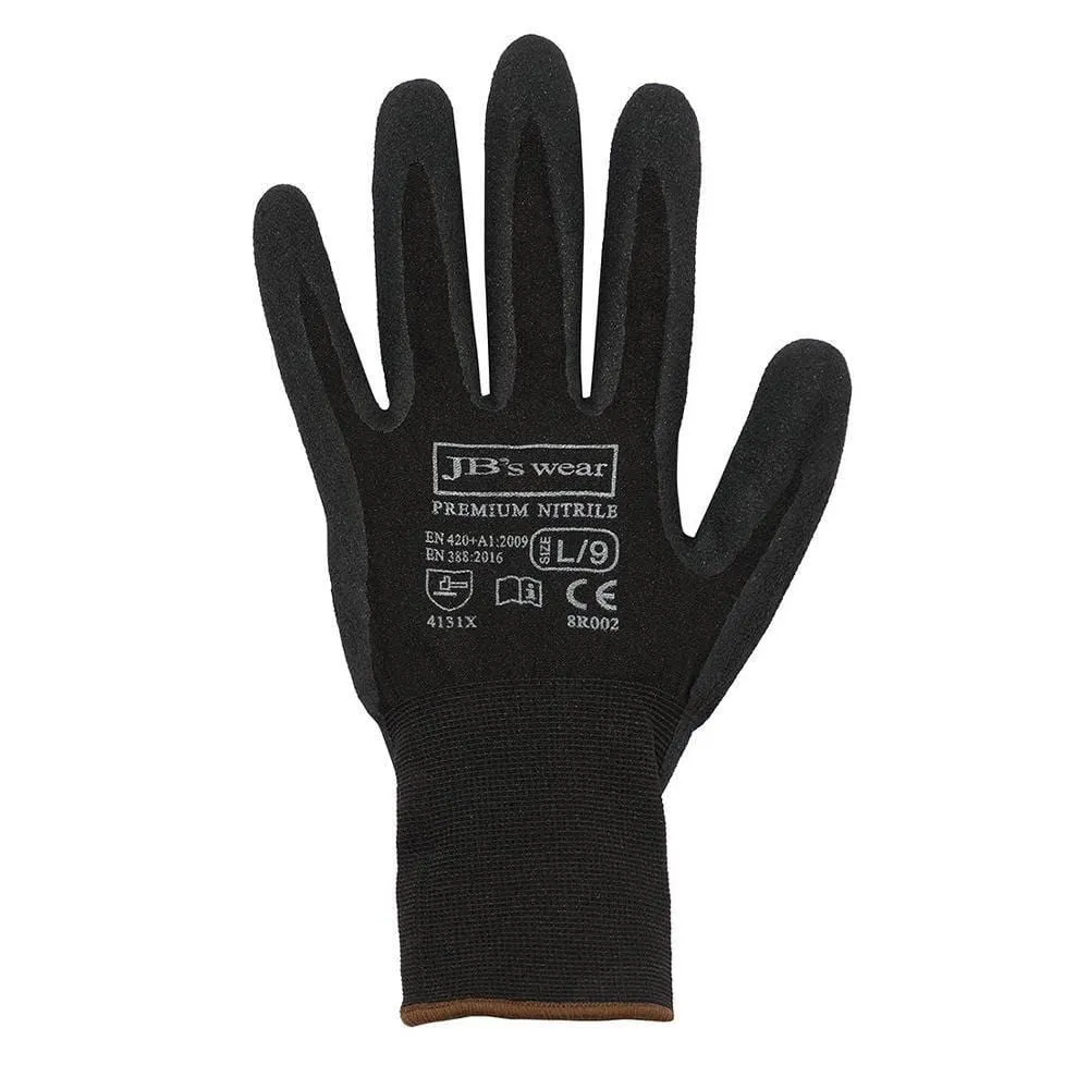 Premium Black Nitrile Breathable Glove (12 Pack)