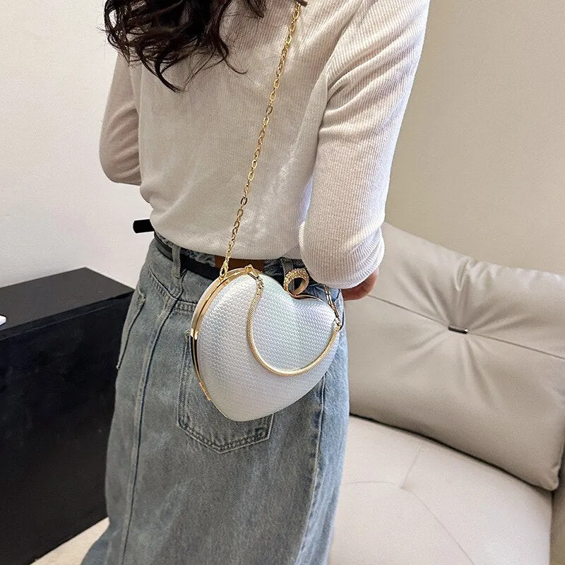 Princess Pastel Heart Shaped Crossbody Handbags