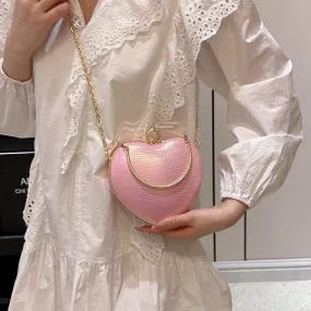 Princess Pastel Heart Shaped Crossbody Handbags