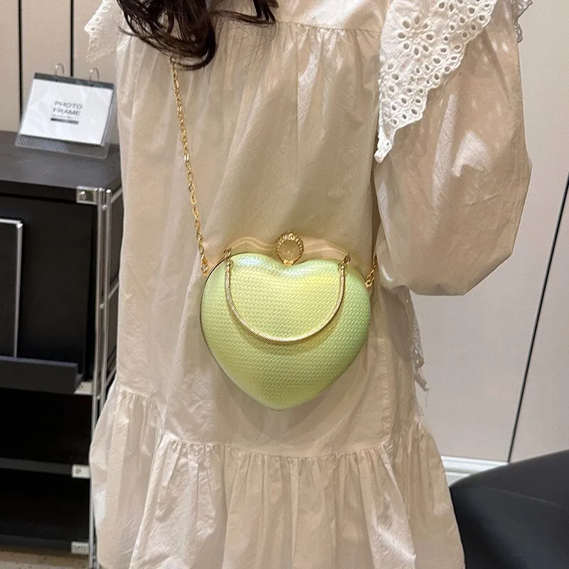 Princess Pastel Heart Shaped Crossbody Handbags