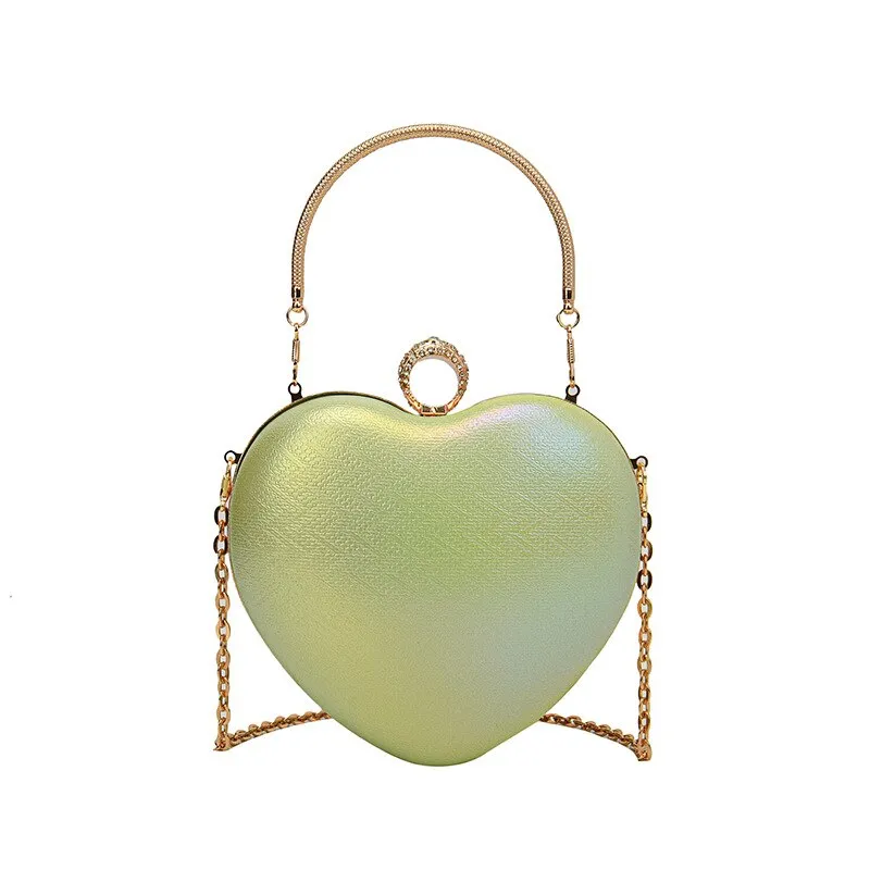 Princess Pastel Heart Shaped Crossbody Handbags
