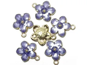 Purple & Golden Designer Jewelry Charms