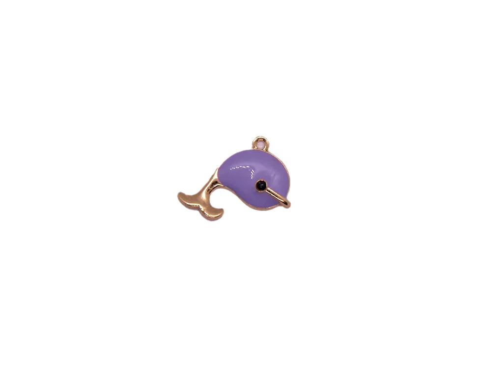 Purple Dolphin Metal Charms