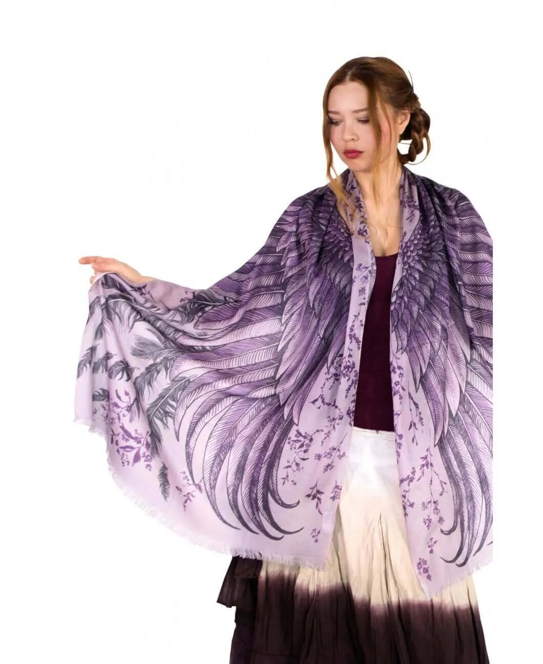 Purple Wings Shawl