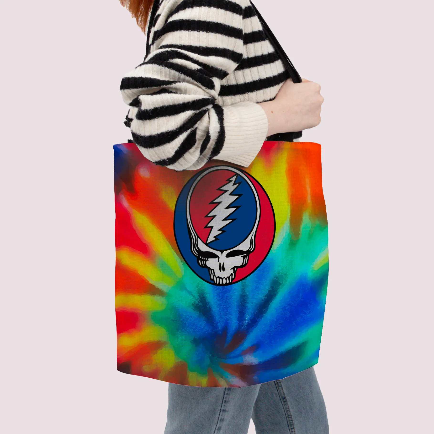 Rocksax Grateful Dead Premier Tote Bag -Steal Your face