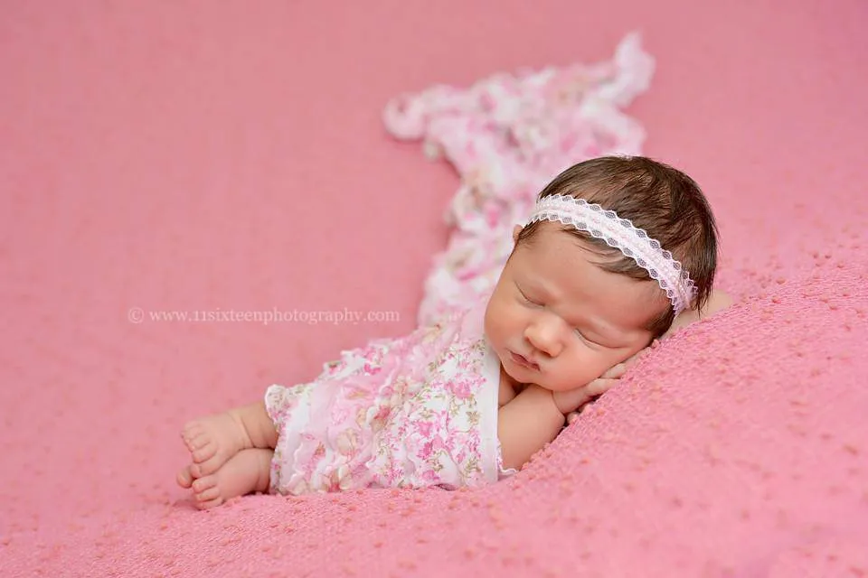 Ruffle Stretch Knit Baby Wrap in Pink Floral
