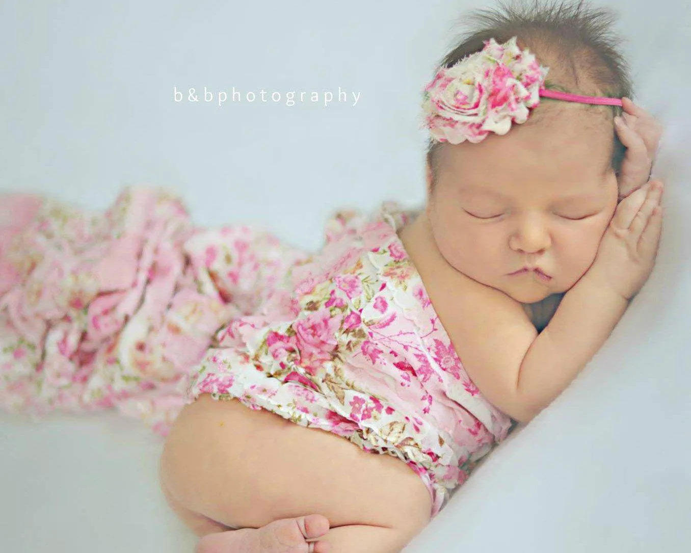 Ruffle Stretch Knit Baby Wrap in Pink Floral