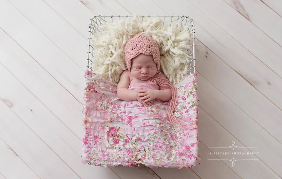 Ruffle Stretch Knit Baby Wrap in Pink Floral