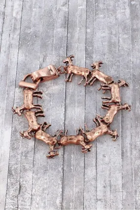 SALE! Burnished Coppertone Goat Magnetic Bracelet