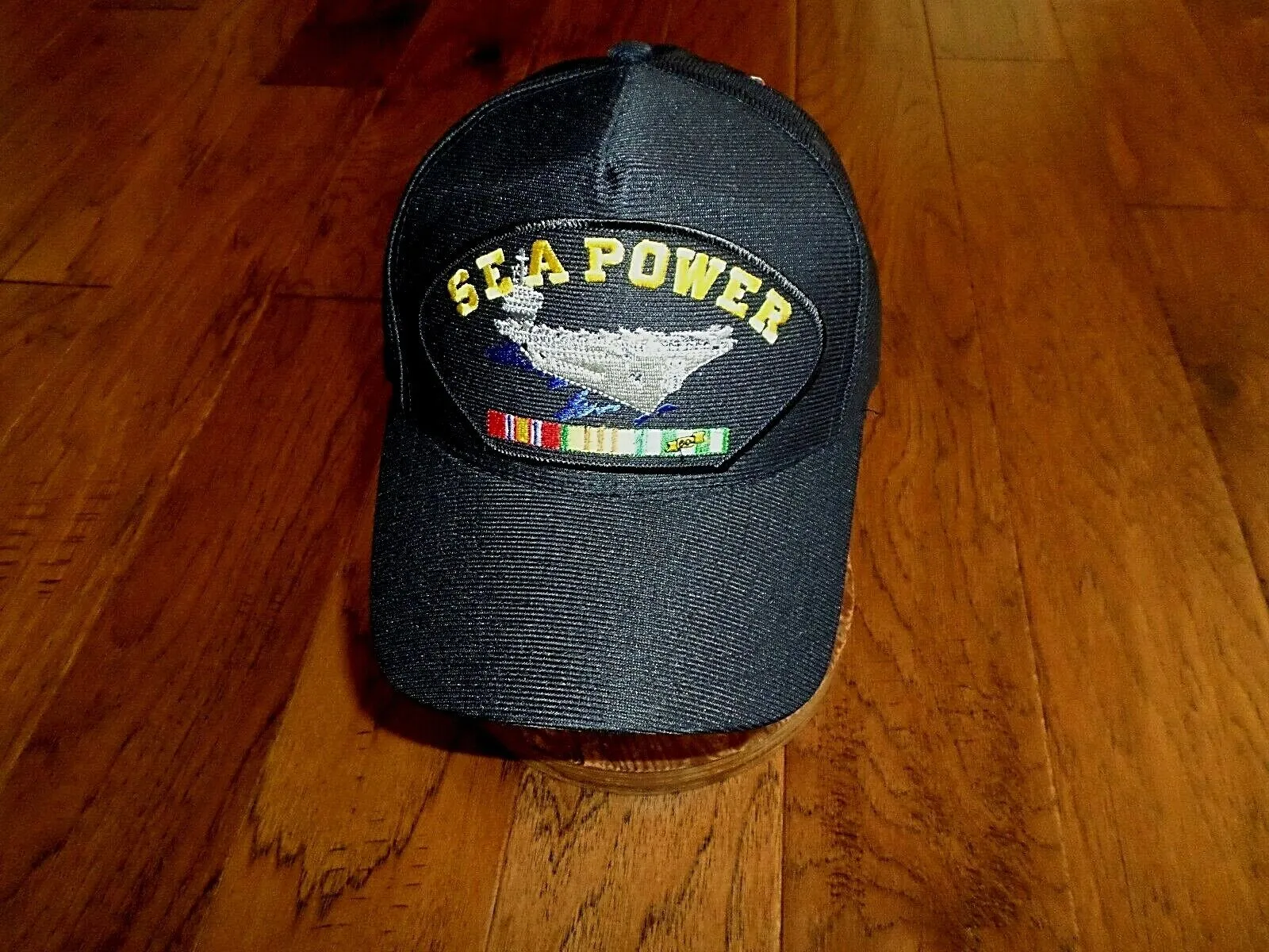 SEA POWER VIETNAM VETERAN U.S NAVY SHIP HAT OFFICIAL MILITARY BALL CAP U.S MADE