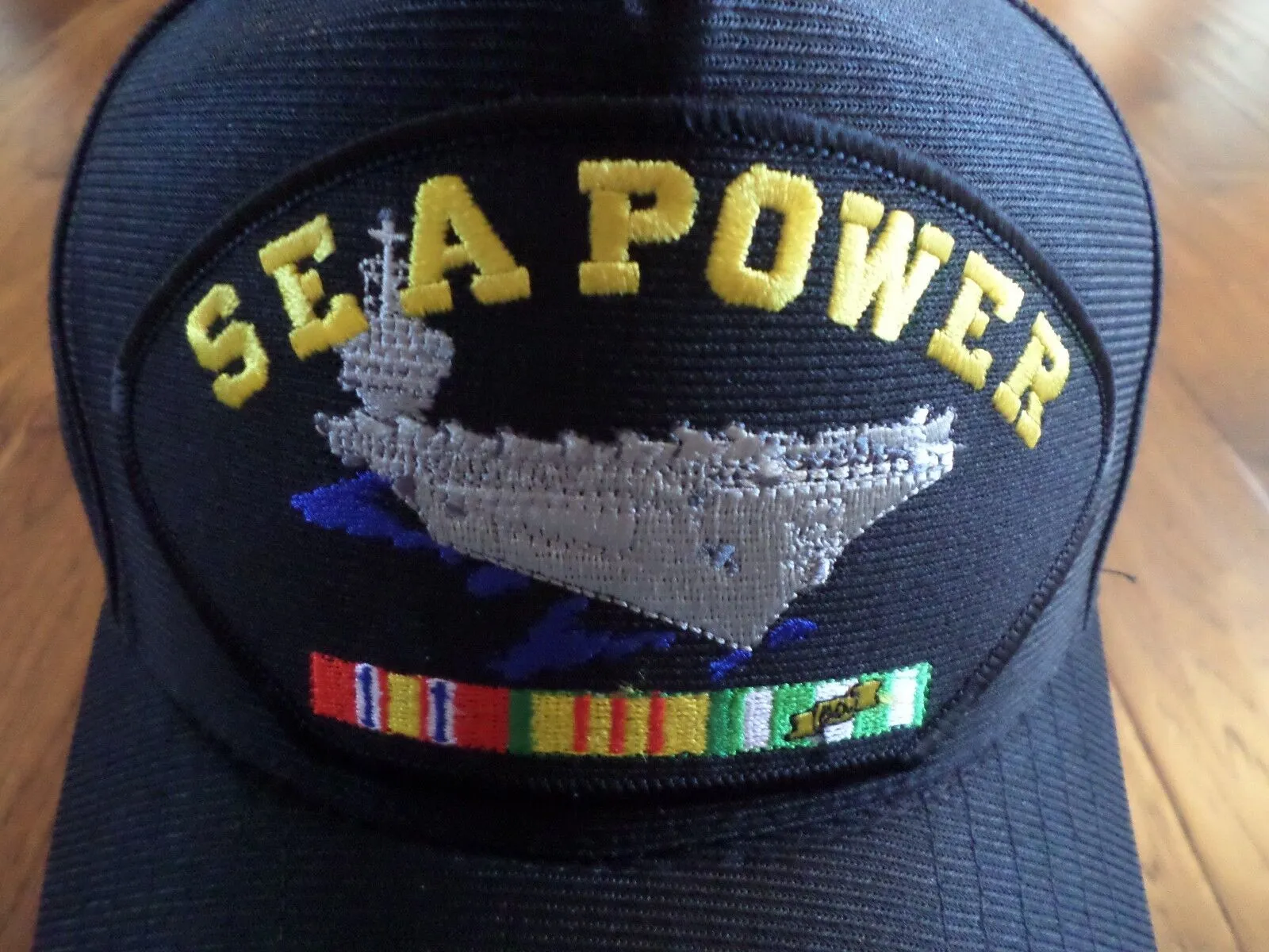 SEA POWER VIETNAM VETERAN U.S NAVY SHIP HAT OFFICIAL MILITARY BALL CAP U.S MADE