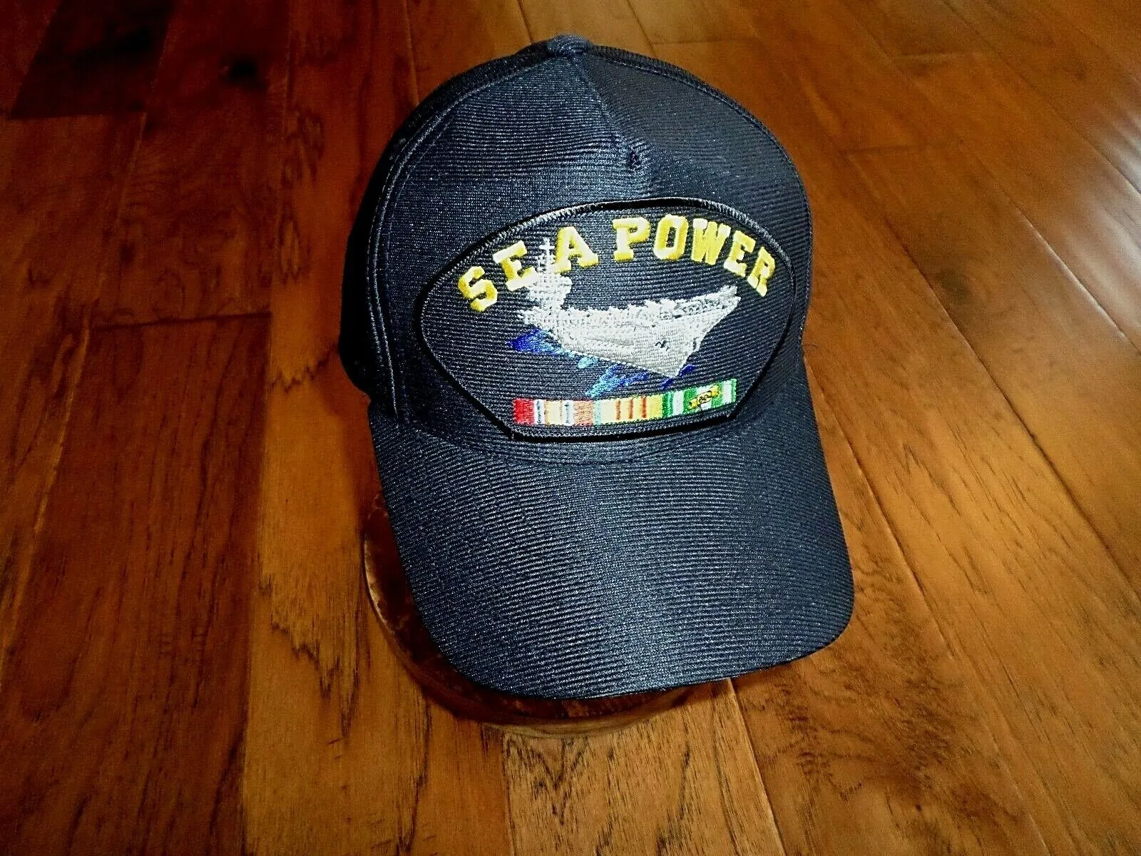 SEA POWER VIETNAM VETERAN U.S NAVY SHIP HAT OFFICIAL MILITARY BALL CAP U.S MADE