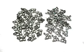 Silver Acrylic Oxidized Butterfly Charms
