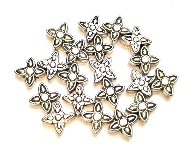 Silver German Silver Floral Charms