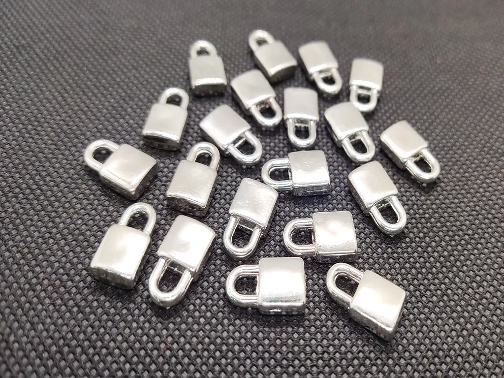 Silver Plastic Lock Charms