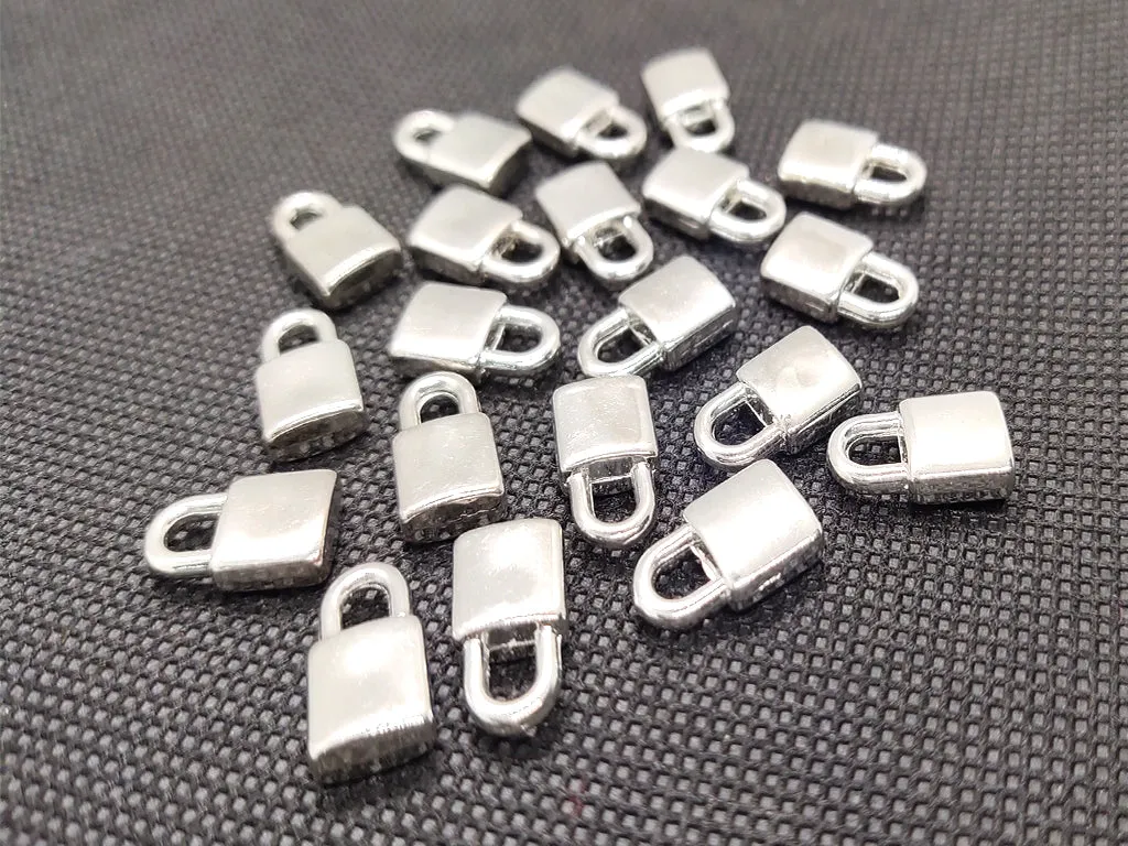 Silver Plastic Lock Charms