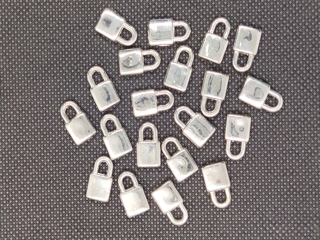 Silver Plastic Lock Charms