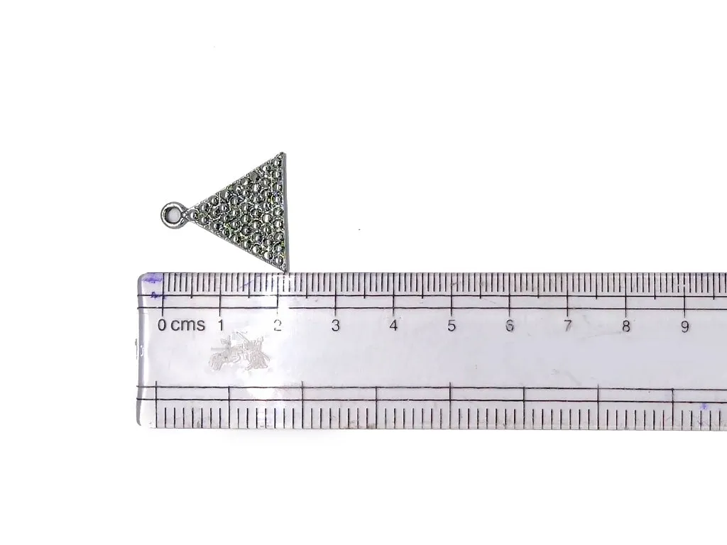 Silver Triangular Metallic Jewelry Charms