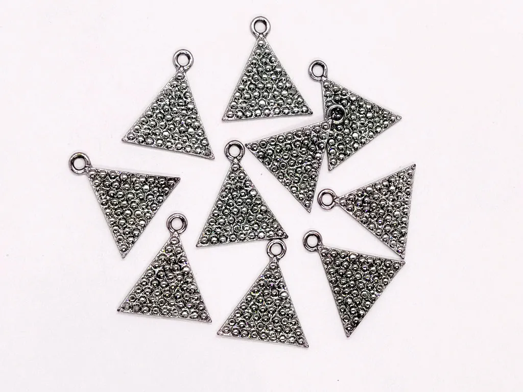 Silver Triangular Metallic Jewelry Charms