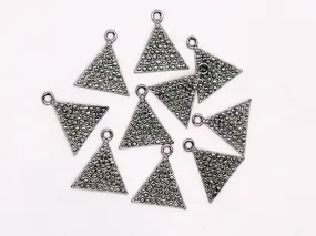Silver Triangular Metallic Jewelry Charms