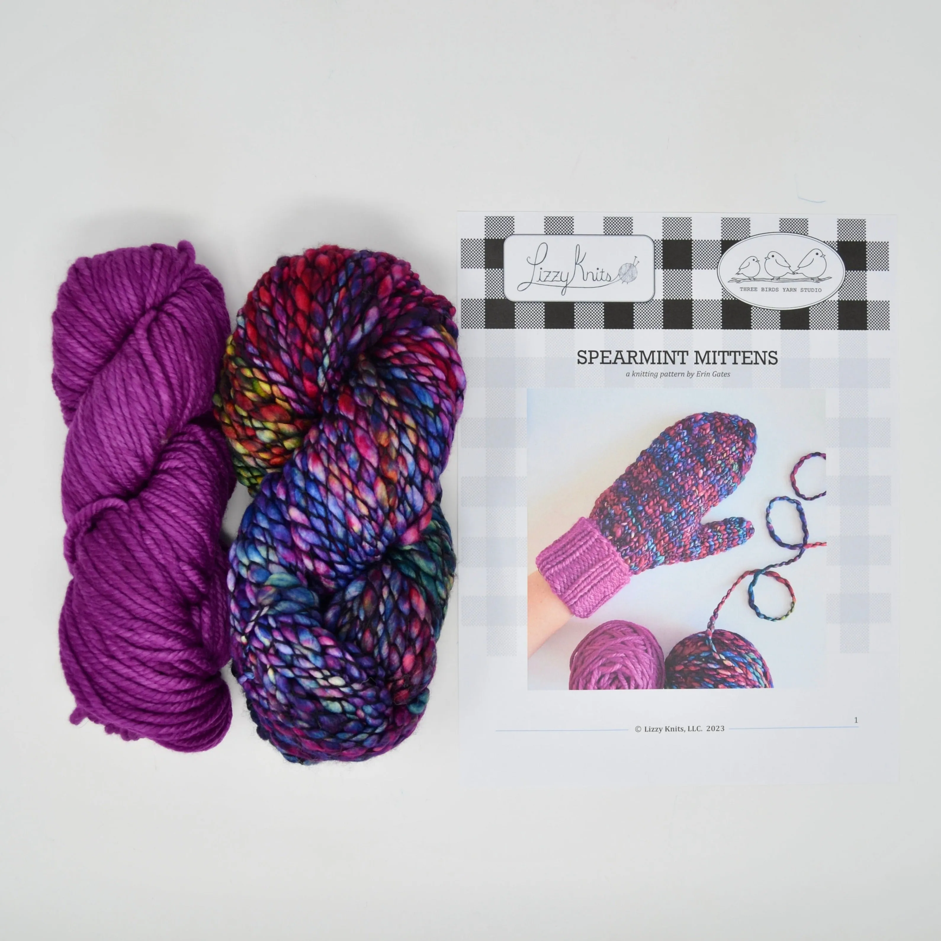 Spearmint Mittens Kit (Hollyhock/Aniversario)