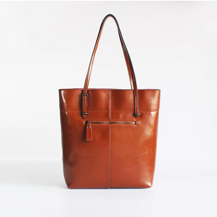 Stylish Womens Brown Leather Tote Purse Handbags Shoulder Tpte Bags for Women