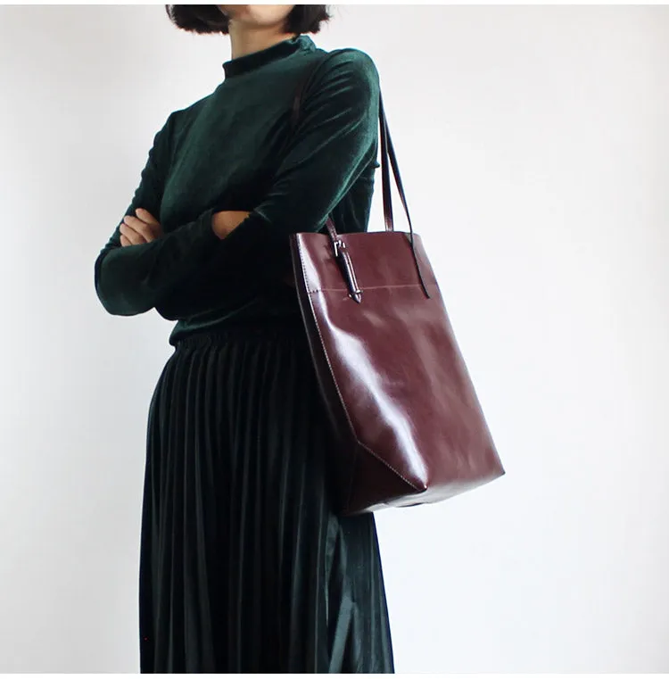 Stylish Womens Brown Leather Tote Purse Handbags Shoulder Tpte Bags for Women